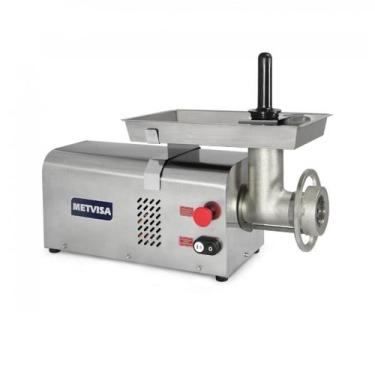 Imagem de Moedor De Carnes Metvisa Boca 10 Estanho Motor 0,75CV Gabinete em Inox