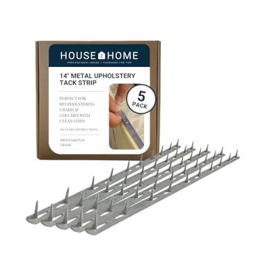 Imagem de Tiras de metal para tapeçaria de estofamento de 35,56 cm House2Home, materiais de tapeçaria de tecido para móveis, sofá, cadeira e sofá, inclui instruções