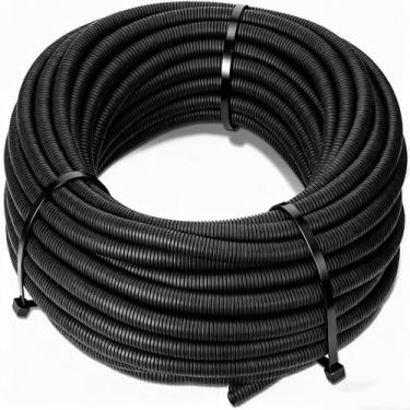 Imagem de Sasylvia Kit de proteção de conduíte elétrico flexível e flexível de 3,8 cm x 4,5 m para tear de fio automotivo