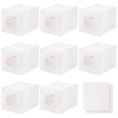 Imagem de Pacote com 8 sacos de vácuo Y10 compatíveis com Intervac modelo CS6, CS8, CS8HW, CS10, com 2 filtros de motor, peça #Y10-5