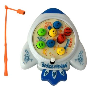 Imagem de Pega Peixe Brinquedo Banho Piscina Pesca Foguetinho 11 Peças Cordinha Infantil Bebê Água