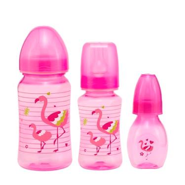 Imagem de Petita Kit Mamamadeira Super Acinturada/Bico Silicone Redondo - Color Rosa 270/140/60ml