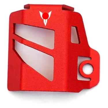 Imagem de BYYINGSUS Compatível com MT 07 09 10 MT07 MT09 MT10 SP 2023 2022 Acessórios Proteção do reservatório de fluido de freio traseiro da motocicleta (Vermelho-MT)