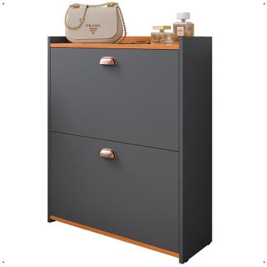 Imagem de Sapateira Organizadora Pequena Apartamento 12 Pares Calçados Gavetas Basculante Decoração Quarto - Lojas RPM