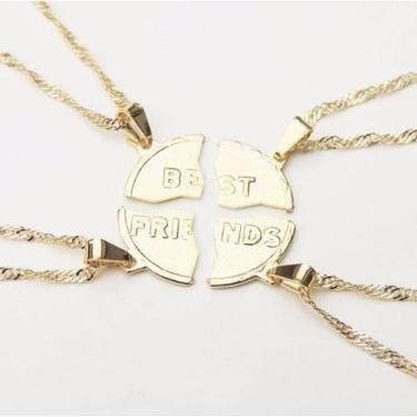 Imagem de Colar Amizade Best Friends 4 Partes Melhores Amigas - B37