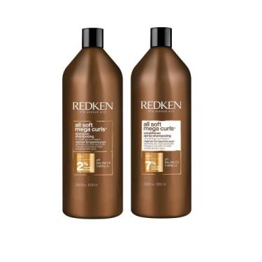 Imagem de Conjunto de shampoo e condicionador REDKEN All Soft Mega Curls 1L