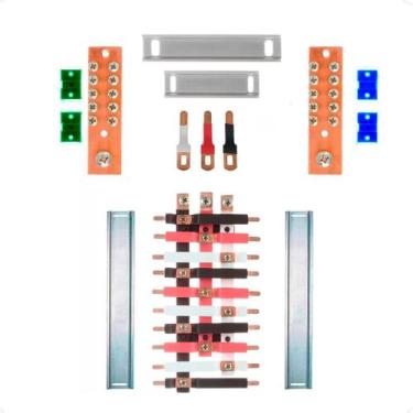 Imagem de Kit Barramento Trifásico 80A para 20 Circuitos com Termo Retrátil - Za