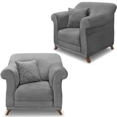 Imagem de Kit 2 Poltronas Decorativas Retro Polo Veludo 2938 Ezz