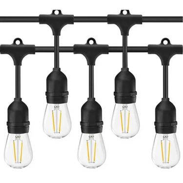 Imagem de Varal de Luzes 10 Metros 10 Bocais Extensao Decoraçao Iluminaçao 10W Festa Evento