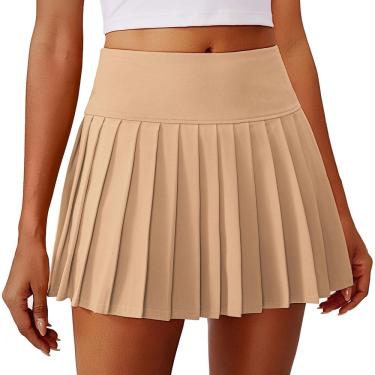 Imagem de Saia de tênis PINSPARK Golf para mulheres com shorts e bolso Khaki S