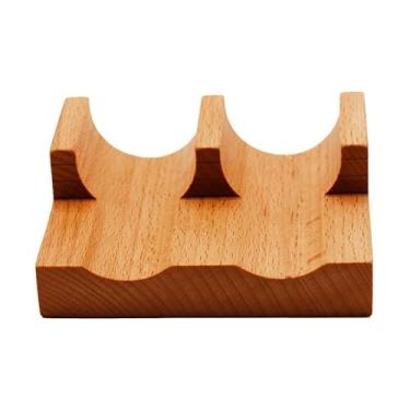 Imagem de Bothyi Suporte de madeira para tacos de sushi, suporte para rolos de sushi, bandeja criativa multifuncional rústica para servir em mesas de festa, centro de, 2 Grade