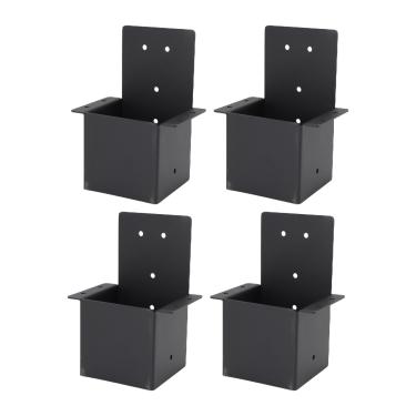 Imagem de Fafeicy Suporte de Pérgula, Aço Carbono Com Revestimento Em pó Preto, Conector de Viga de Alta Estabilidade para Estruturas Externas como Pérgolas e Decks