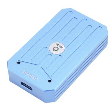 Imagem de Zopsc Microfone USB, Redução de Ruído, Microfone Omnidirecional de 2 Canais e 360 ​​° Com Amostragem de 192 KHz, Cancelamento de Ruído AI, Base Magnética, para Jogos de Gravação de (Royal Blue)