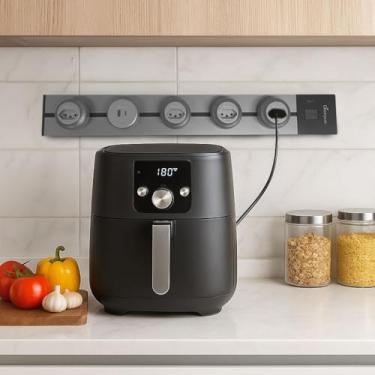 Imagem de Trilho Tomada Parede Extensor De Energia Embutir 4 Tomadas Usb Bivolt Cly-tt1