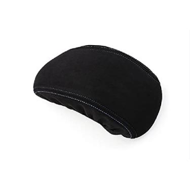 Imagem de Cnaurda 1 almofada de cobertura para apoio de braço central de carro de espuma viscoelástica para console central compatível com acessórios Genesis GV70 2022-2023 (cobertura preta com pontos de linha