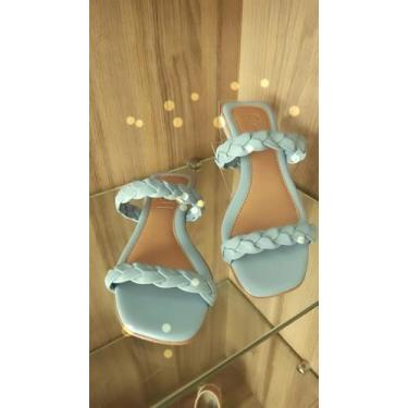 Imagem de Sandália rasteira - Flasil Calçados , Verde