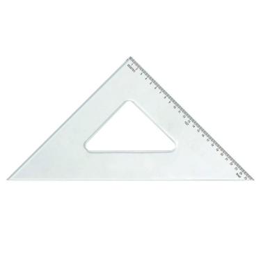 Imagem de Esquadro Acrílico Trident 45° 37Cm Com Escala 1537