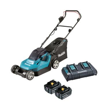 Imagem de Carrinho Cortador de Grama Sem Fio 36V Potência 900W Com Bateria Recolhedor DLM382PT2 127V Makita