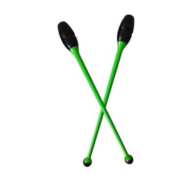 Imagem de LIUHUO Barras para clubes de ginástica rítmica material de borracha adequado para competições apresentações seis cores três tamanhos casal verde