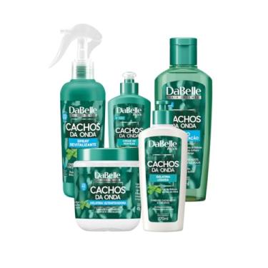Imagem de Kit Cachos da Onda DaBelle Ativador Cachos 270g Spray Selante Cachos Da Onda 200ml Creme De Pentear 270g Gelatina 400g Óleo Umectação 75ml