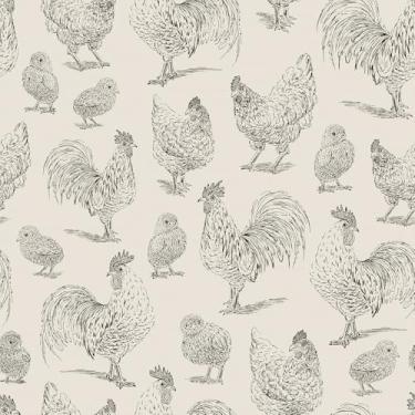 Imagem de YENHOME Papel de parede vintage de 43 cm x 395 cm de galinha descasque e cole papel de parede de casa de fazenda para galinheiro papel de parede autoadesivo galo galo papel de contato para armários