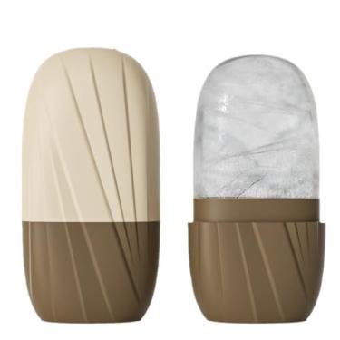 Imagem de Rolo de gelo facial de silicone e massageador para aperto da pele, minimização de poros e depuração (6 x 3 x 11 cm)