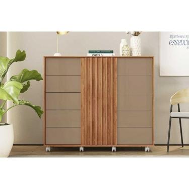 Imagem de Cômoda Solteiro Pegasus C- 2 Portas E 5 Gavetas Freijo-sued - Caemmun