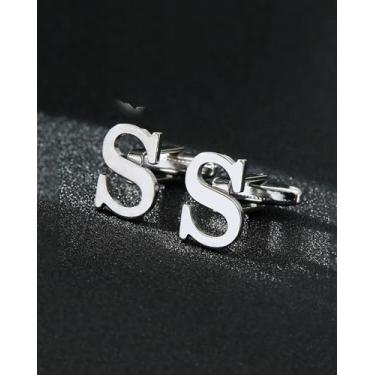 Imagem de Abotoaduras masculinas abotoaduras para homens camisa social punhos para negócios e casamento, 1pc, Aço inoxidável, Sem Pedra Preciosa