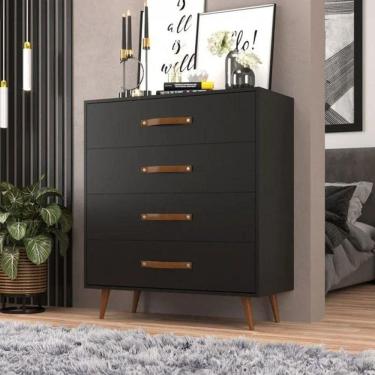 Imagem de Comoda 4 Gavetas Padua Preto