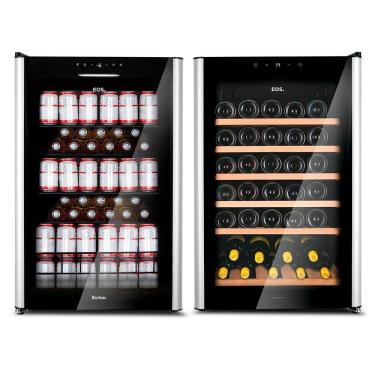 Imagem de Kit EOS Beer & Wine: Cervejeira EOS Bierhaus 115 Litros Frost Free com Compressor ECE131 220V + Adega Climatizada 49 Garrafas EOS Sommelier com Pai...