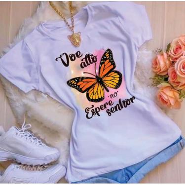 Imagem de Blusa T-shirt Camiseta Feminina Estampada -Gospel- Várias Estampas 11 