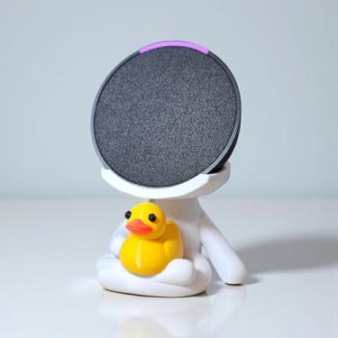 Imagem de Suporte Alexa Echo POP. Robert PATINHO. Presente, decoração, som, stand de mesa Amazon, música, hobbie
