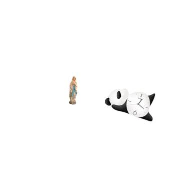 Imagem de Fenteer Escultura de Resina Da Virgem Maria Panda Abençoada, Uma Obra de Arte Decorativa Moderna E Encantadora para Escritório, Carro E Sala de Estar.