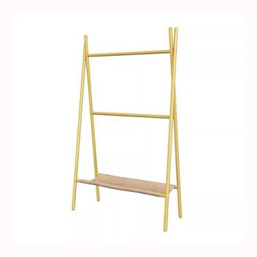 Imagem de porta-toalhas Toalheiro de chão para banheiro, rack armazenamento, toalheiro, roupas, organizador autônomo(Gold)