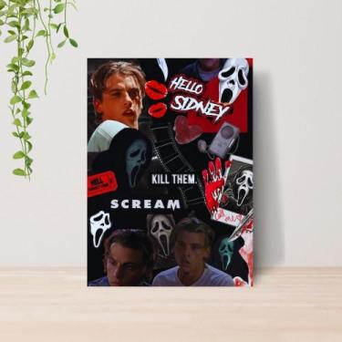 Imagem de Quadro Ghost Face Panico Terror A4  Placa MDF 01 - Lomi Art