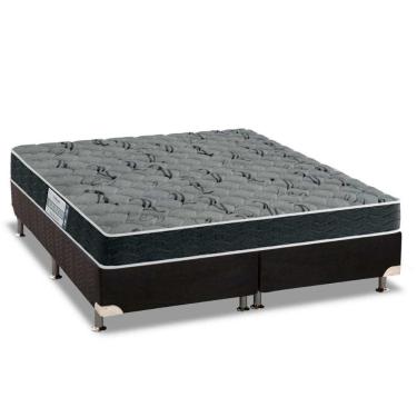 Imagem de Cama Box King: Colchão Espuma D33 Probel Prodormir Advanced Mega Resistente + Base Black(193X203)