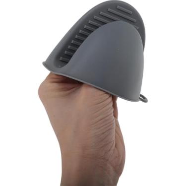 Imagem de Generic 1 peça de luvas de forno resistentes ao calor pinças de cozinha apenas lavagem à mão silicone cinza 8,4 x 11 cm