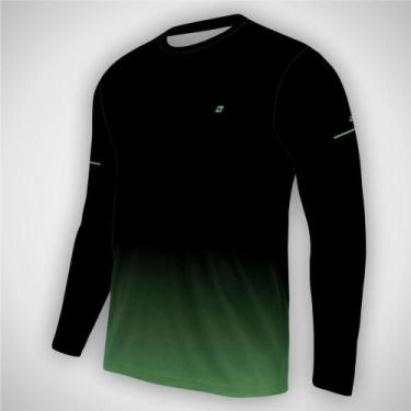 Imagem de Camiseta Masculina UV 50 Dry Fit Manga Longa Proteção Solar Academia F