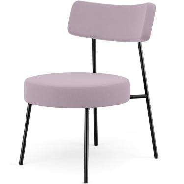 Imagem de Poltrona Decorativa Base Fixa Londres L02 Suede Rosê - Lyam