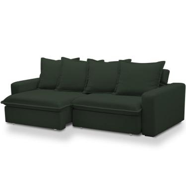 Imagem de Sofá Retrátil Reclinável Para Sala De Estar Living 195cm Vêneto F04 Veludo Verde - Lyam Decor