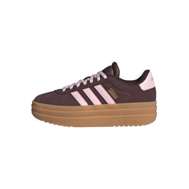 Imagem de adidas Tênis infantil VL Court 3.0, Marrom sombra/rosa claro/dourado metálico, 17