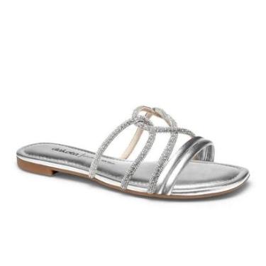Imagem de Chinelo Tiras Strass Dakota Rasterinha Strass Feminino Z7922-Feminino