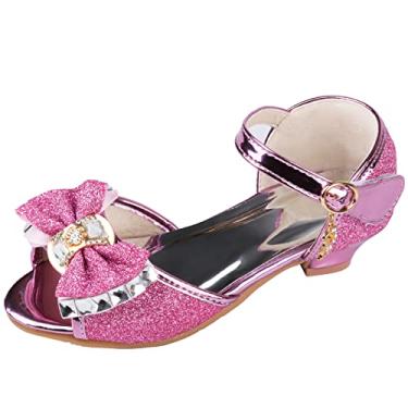 Imagem de Amtidy Sapatos sociais para meninas pequenas Mary Jane – Sapatilhas de balé para festa escolar, C - rosa, 10.5 Little Kid