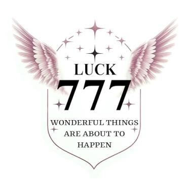 Imagem de 3 peças de adesivos Angel Number 777, decalque de vinil Luck & Divine Blessings, adesivo de asas de anjo de manifestação espiritual para laptop, diário, garrafa de água e espelho