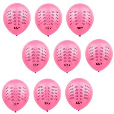 Imagem de 40 Balão Bexiga Com Desenho Sobrancelhas Para Treino Henna - LULLU PER