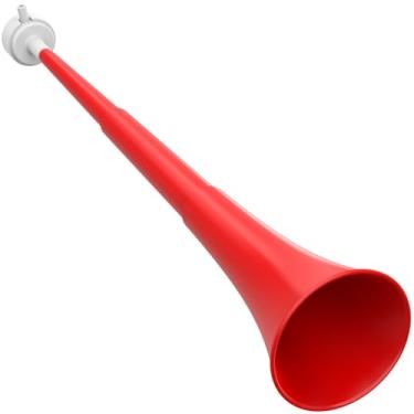 Imagem de Collapsible Stadium Horn 24 inch Vuvuzelas Soccer Horn Blow Horn Trumpet Noise Maker Loud Sound for All Kinds of Sporting Events, Birthday Parties, Football Games, Celebrations (Red)