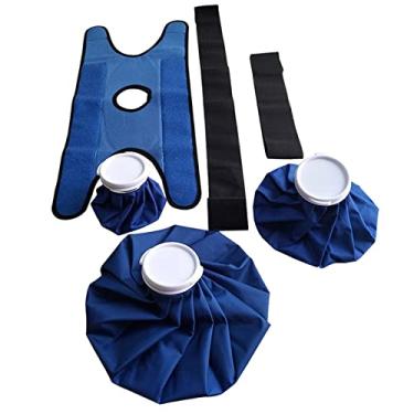 Imagem de Bolsas de gelo ajustáveis para contusões de ombro e perna no joelho, envoltório de terapia em gel quente e frio para lesões, design fácil de usar e à prova de vazamento