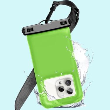 Imagem de [Flutuável] Bolsa/capa impermeável com bolha de sabão com cordão transversal para iPhone 16 Pro Max/15 Pro/14/13/12, bolsa seca para celular IP68, itens essenciais para navio de cruzeiro, praia, 1