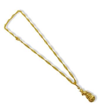 Imagem de Corrente Com Pingente Obá 3,5 Cm Dourado - Lua Mística - 100% Original