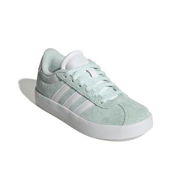 Imagem de adidas Tênis de skate unissex infantil Vl Court 3.0 (infantil), Halo Mint/Branco/Preto, 14